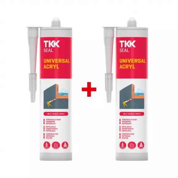 Промо пакет TKK Tekadom Acryl Universal 1+1, 260мл, бял