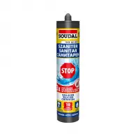 Силикон санитарен ацетатен SOUDAL STOP 280мл - черен