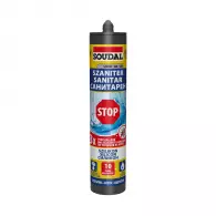 Силикон санитарен ацетатен SOUDAL STOP 280мл - сив
