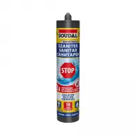 Силикон санитарен ацетатен SOUDAL STOP 280мл - манхатън