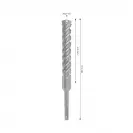 Свредло BOSCH 5X 20x200/150мм, за бетон и армиран бетон, HM, 4 режещи ръба, SDS-plus - small, 264663