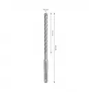 Свредло BOSCH 5X 9.0x160/100мм, за бетон и армиран бетон, HM, 4 режещи ръба, SDS-plus - small, 264584