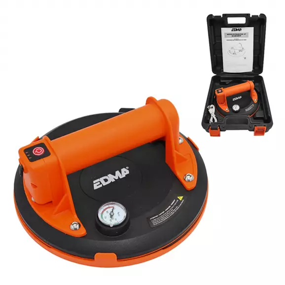 Вендуза акумулаторна за плоскости EDMA 130кг, ф198мм, 3.7V, 0.9Ah