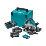Акумулаторен циркулярен трион MAKITA HS004GM202U, 40V, 4.0Ah, Li-Ion, ф190мм, безчетков