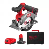 Акумулаторен циркулярен трион MILWAUKEE M12 FCS442-502X, 12V, 5.0Ah, Li-Ion, ф140x20мм, 3850об/мин, безчетков