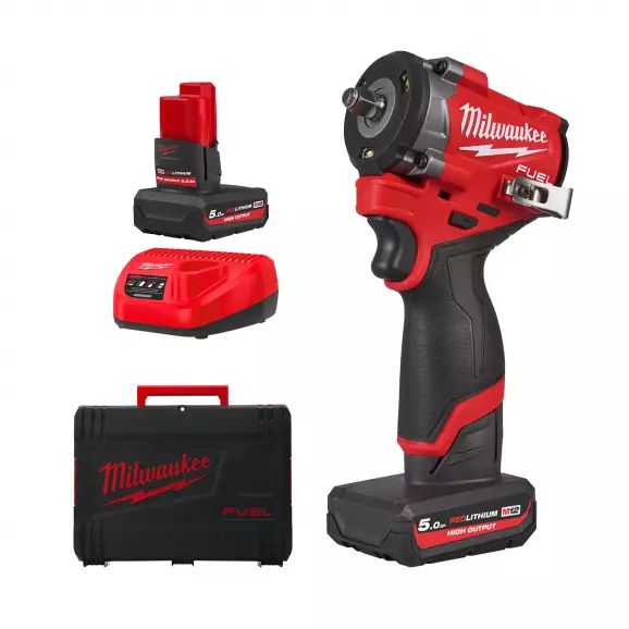 Акумулаторен гайковерт ударен MILWAUKEE M12 FCIWF38G3-502X, 12V, 5.0Ah, Li-Ion, 542Nm, 3/8