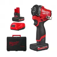 Акумулаторен гайковерт ударен MILWAUKEE M12 FCIWF38G3-502X, 12V, 5.0Ah, Li-Ion, 542Nm, 3/8