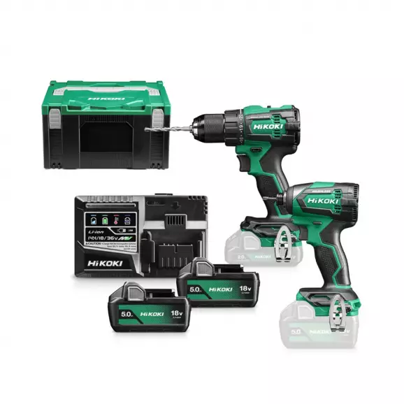 Акумулаторен комплект HITACHI/HIKOKI KC18DEWCZ (DV18DE + WH18DE), 18V, 5.0Ah, Li-Ion
