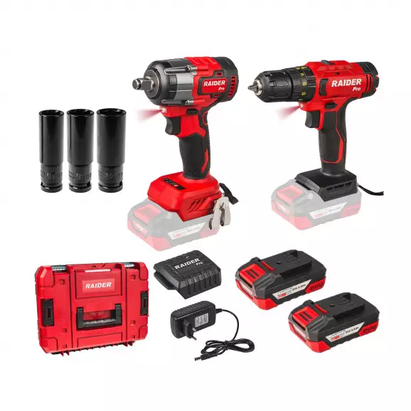 Акумулаторен комплект RDP-PCD20&PBIW20 Set, 20V, 2.0Ah, Li-Ion