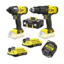 Акумулаторен комплект STANLEY SFMCK465D2T (SFMCD711+SFMCF800), 18V, 2.0Ah, Li-Ion - small