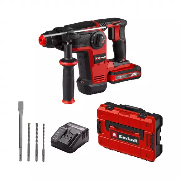 Акумулаторен перфоратор EINHELL TP-HD 18/28 Li BL, 18V, 3.0Ah, Li-Ion, SDS-Plus, 3.0J, безчетков