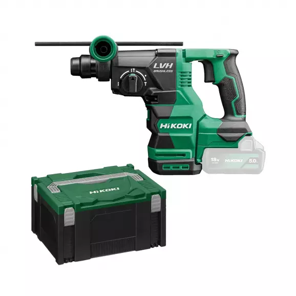 Акумулаторен перфоратор HITACHI/HIKOKI DH1826DA-W2Z, 18V, 1.5-8.0Ah, Li-Ion, SDS-plus, 3.2J, безчетков 
