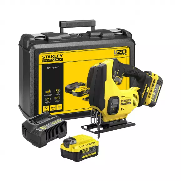 Акумулаторен прободен трион STANLEY SFMCS600M2K, 18V, 4.0Ah, Li-Ion, 19мм