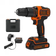 Акумулаторен ударен винтоверт BLACK&DECKER BDCHD18K-QW, 18V, 1.5Ah, Li-Ion, 40Nm
