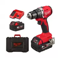 Акумулаторен ударен винтоверт MILWAUKEE M18 BLPDRC-402C, 18V, 4.0Ah, Li-Ion, 60.5Nm, безчетков