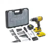 Акумулаторен ударен винтоверт STANLEY DCD701D2, 18V, 2.0Ah, Li-Ion, 60Nm, безчетков