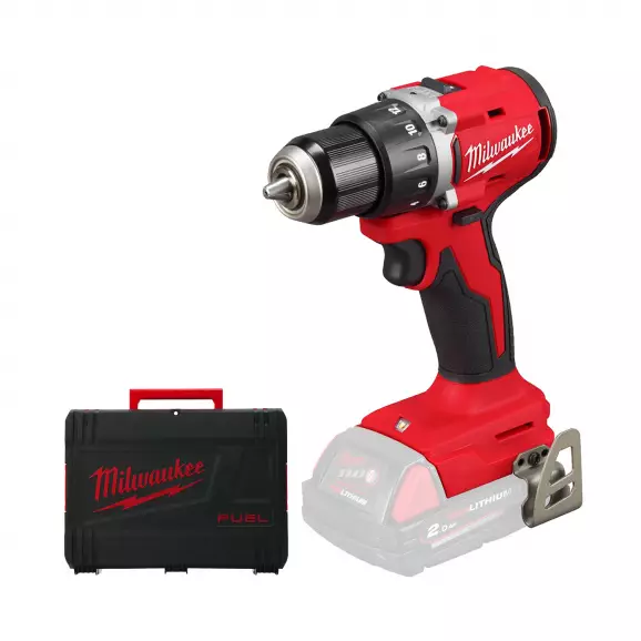 Акумулаторен винтоверт MILWAUKEE M18 BLDDRC-0X, 18V, 2.0-12.0Ah, Li-Ion, 61Nm