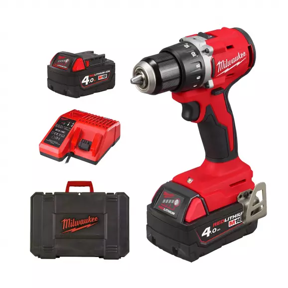 Акумулаторен винтоверт MILWAUKEE M18 BLDDRC-402C, 18V, 4.0Ah, Li-Ion, 61Nm