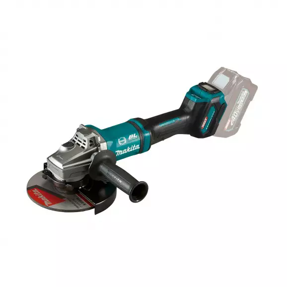 Акумулаторен ъглошлайф MAKITA GA037GZ01, 40V, 2.5-8.0Ah, Li-Ion, ф180мм, безчетков
