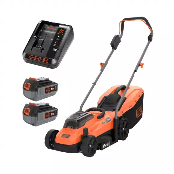 Акумулаторна косачка BLACK&DECKER BCMW33184L2-QW, 36V, 4.0Ah, Li-Ion, 330мм, 35л