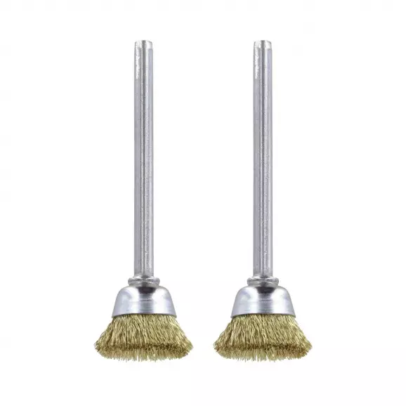 Четка камбанка DREMEL 536 13мм 2броя, месинг, за прав шлайф, с опашка 3.2мм