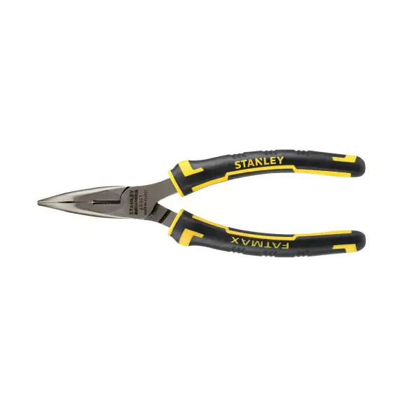 Жустерни клещи STANLEY 160мм, криви, CrV, полукръгли плоски челюсти, двукомпонентна дръжка