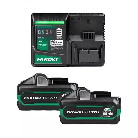 Комплект батерии и зарядно устройство HIKOKI BSL3640MVT + UC36YSL2, 36/18V, 4.0/8.0Ah, Li-Ion