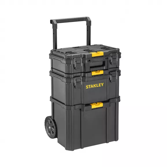 Куфар за инструменти на колела STANLEY Modular Rolling Tool Box, 550x400x740мм, полипропилен, черен