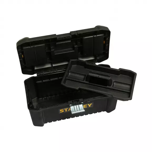 Куфар за инструменти STANLEY Essential Tool Box, с една тава, полипропилен, черен, 406x195x205мм