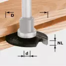 Нут фрезер FESTOOL D=40мм, I=4мм, P=1.27мм, B=8мм, HW, Z2, RH - small, 265620