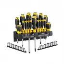 Отвертки комплект STANLEY 57части, PH, PZ, SB, TX двукомпонентна дръжка - small