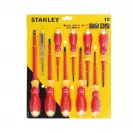 Отвертки комплект STANLEY VDE 10части, 1000V, PH, PZ, SB, двукомпонентна дръжка - small, 271692