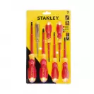 Отвертки комплект STANLEY VDE 7части, 1000V, PZ, SB, двукомпонентна дръжка - small, 271689