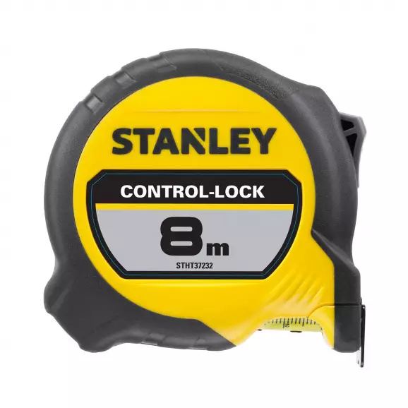 Ролетка пластмасов корпус STANLEY Control-Lock 8м x 25мм., гумирана, EC-клас 2