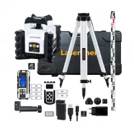 Ротационен лазерен нивелир LASERLINER Quadrum Compact M350 S Set 165cm, червен лазер, обхват 200m, точност 1.5mm/10m, автом./автом.