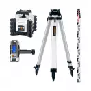 Ротационен лазерен нивелир LASERLINER Quadrum Compact M350 S Set 165cm, червен лазер, обхват 200m, точност 1.5mm/10m, автом./автом. - small, 265574