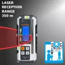 Ротационен лазерен нивелир LASERLINER Quadrum Compact M350 S Set 165cm, червен лазер, обхват 200m, точност 1.5mm/10m, автом./автом. - small, 265575