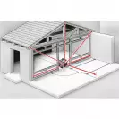 Ротационен лазерен нивелир LASERLINER Quadrum Compact M350 S Set 165cm, червен лазер, обхват 200m, точност 1.5mm/10m, автом./автом. - small, 266304