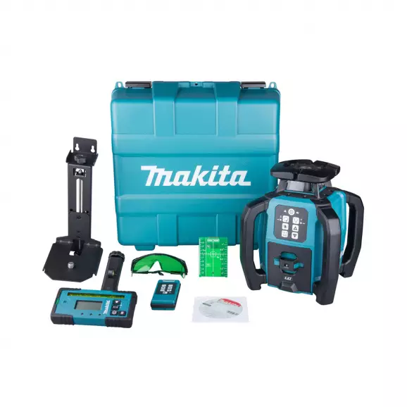 Ротационен лазерен нивелир MAKITA SKR001Z, зелен лазер клас 2, обхват 800m, точност 0.5mm/10m, автоматично