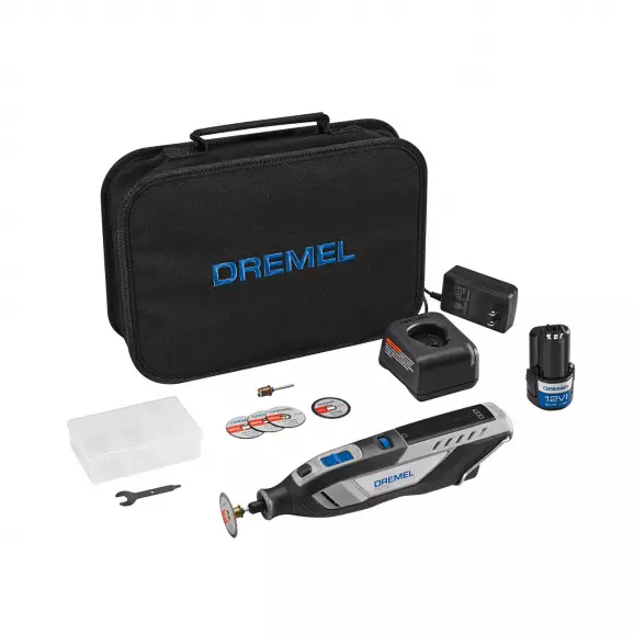 Шлайф прав акумулаторен DREMEL 8250-5, 12V, 2.0Ah, Li-Ion, 5000-30000об/мин, ф3.2мм