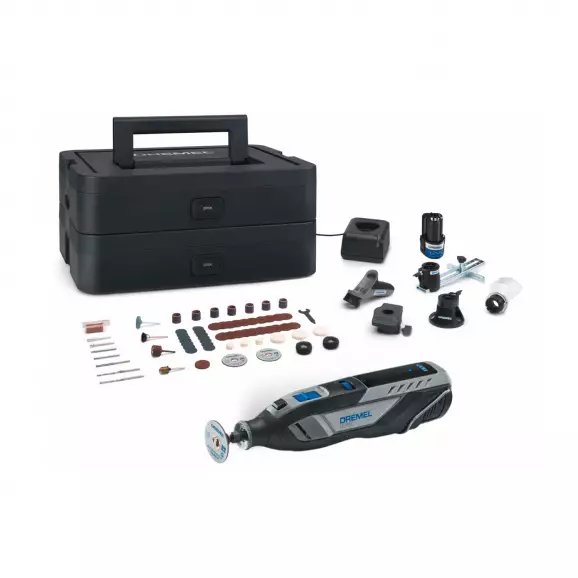 Шлайф прав акумулаторен DREMEL 8250-5/65, 12V, 2.0Ah, Li-Ion, 5000-30000об/мин, ф3.2мм