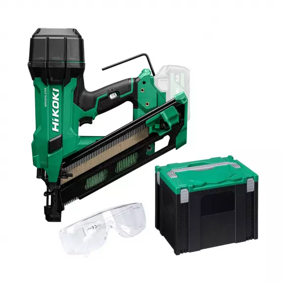 Такер акумулаторен HITACHI/HIKOKI N1804DAW6Z, 18V, 2.0-5.0Ah, Li-Ion, за гвоздеи 50-90мм, безчетков