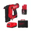 Такер акумулаторен MILWAUKEE M12 FCN18GS-202X, 12V, 2.0Ah, Li-Ion, за гвоздеи 16-38мм (тип 18GA) - small