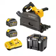 Акумулаторен циркулярен трион DEWALT DCS520T2-QW, 54/18V, 2.0/6.0Ah, Li-Ion, ф165х20мм, 4200об/мин, безчетков