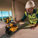 Акумулаторен циркулярен трион DEWALT DCS520T2-QW, 54/18V, 2.0/6.0Ah, Li-Ion, ф165х20мм, 4200об/мин, безчетков - small, 269571