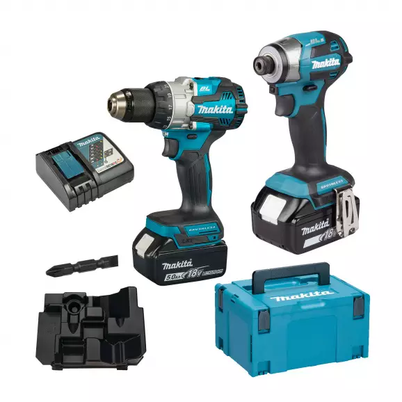 Акумулаторен комплект MAKITA DLX2528TJ (DHP489+DTD173), 18V, 5.0Ah, Li-Ion