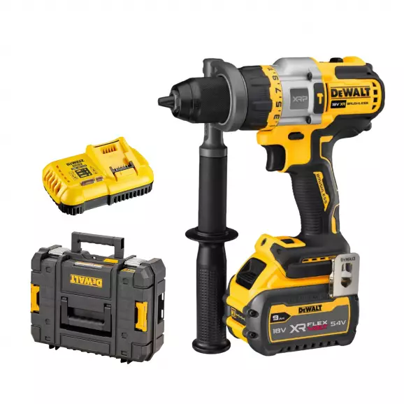 Акумулаторен ударен винтоверт DEWALT DCD999X1-QW, 54/18V, 3.0/9.0Ah, Li-Ion, 67Nm, безчетков