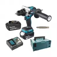 Акумулаторен ударен винтоверт MAKITA DHP492RTJ, 18V, 5.0Ah, Li-Ion, 130Nm, безчетков