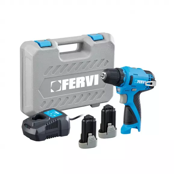 Акумулаторен винтоверт FERVI FB12CD3AS-22B, 12V, 2.0Ah, Li-Ion, 30Nm, безчетков