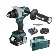 Акумулаторен винтоверт MAKITA DDF492RTJ, 18V, 5.0Ah, Li-Ion, 130Nm, безчетков